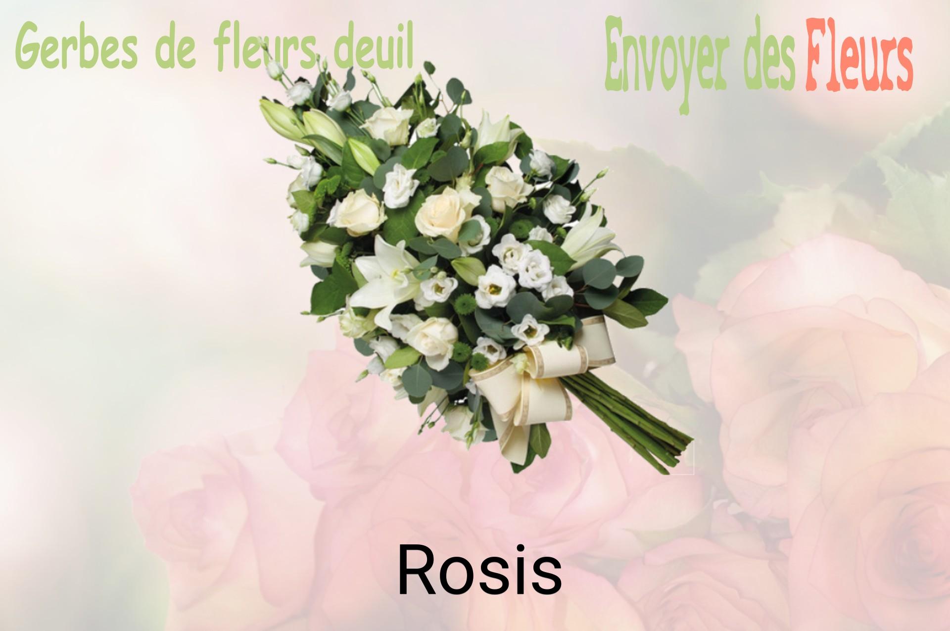 Gerbe de fleurs de deuil livrée à Rosis
